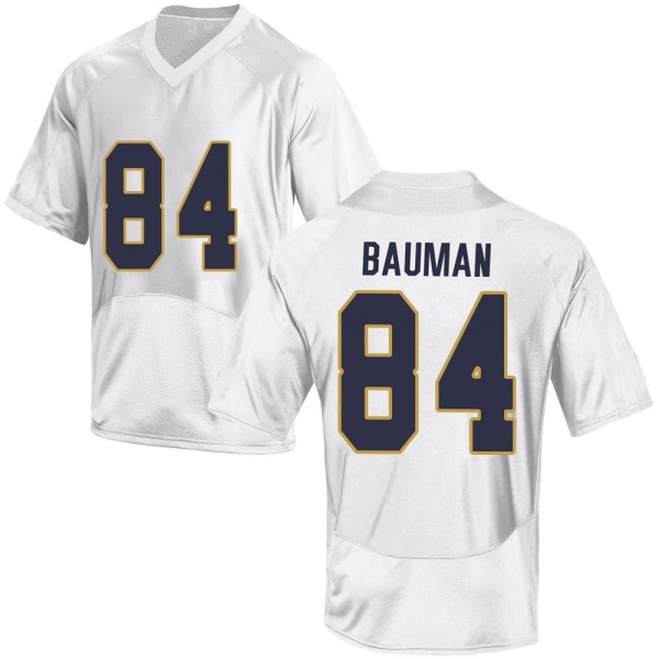 Kevin Bauman Notre Dame Fighting Irish NCAA Youth #84 White Replica College Stitched Football Jersey YEU8255DF